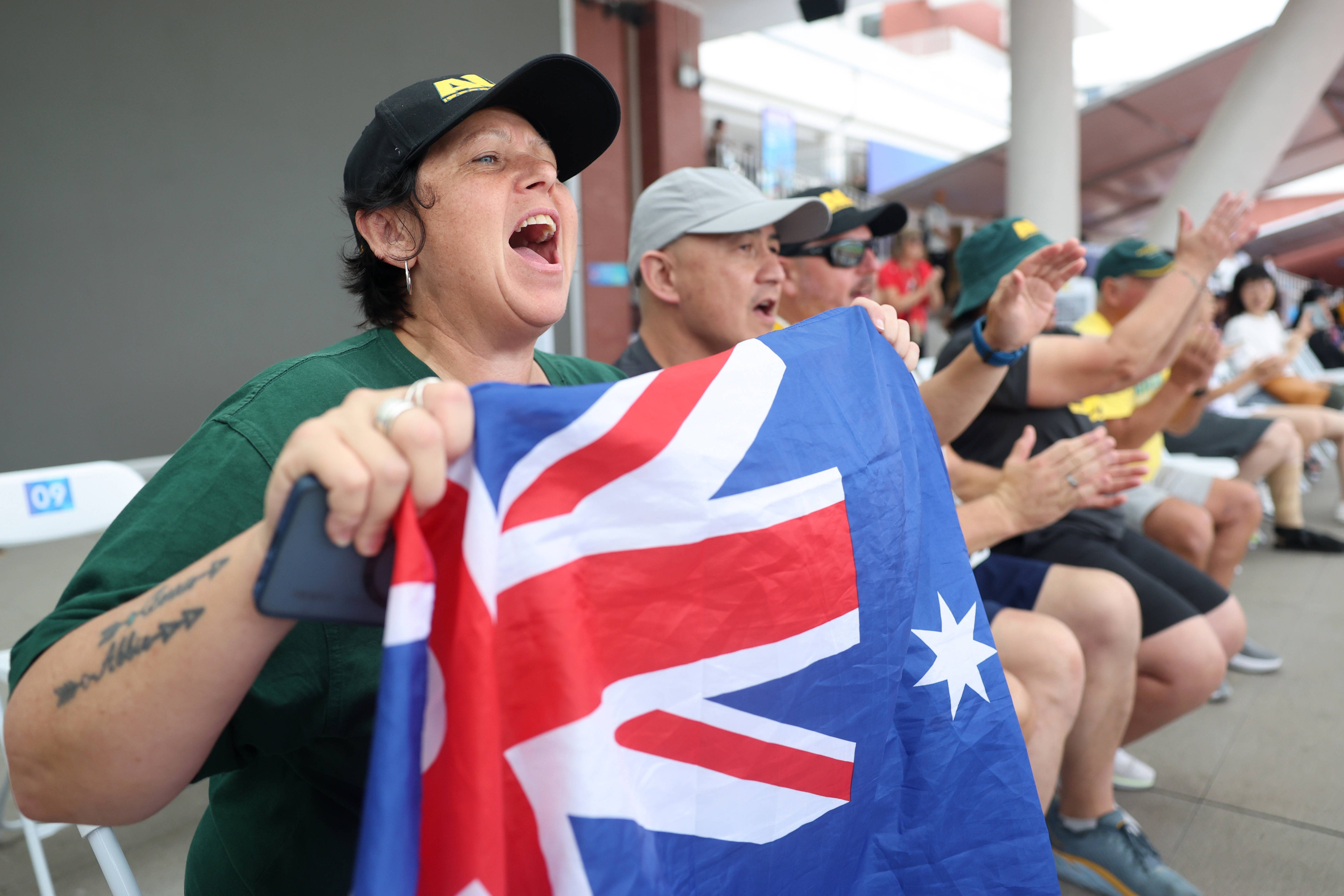 澳大利亚队在比赛中射入精彩进球 澳大利亚队在比赛中射入精彩进球
